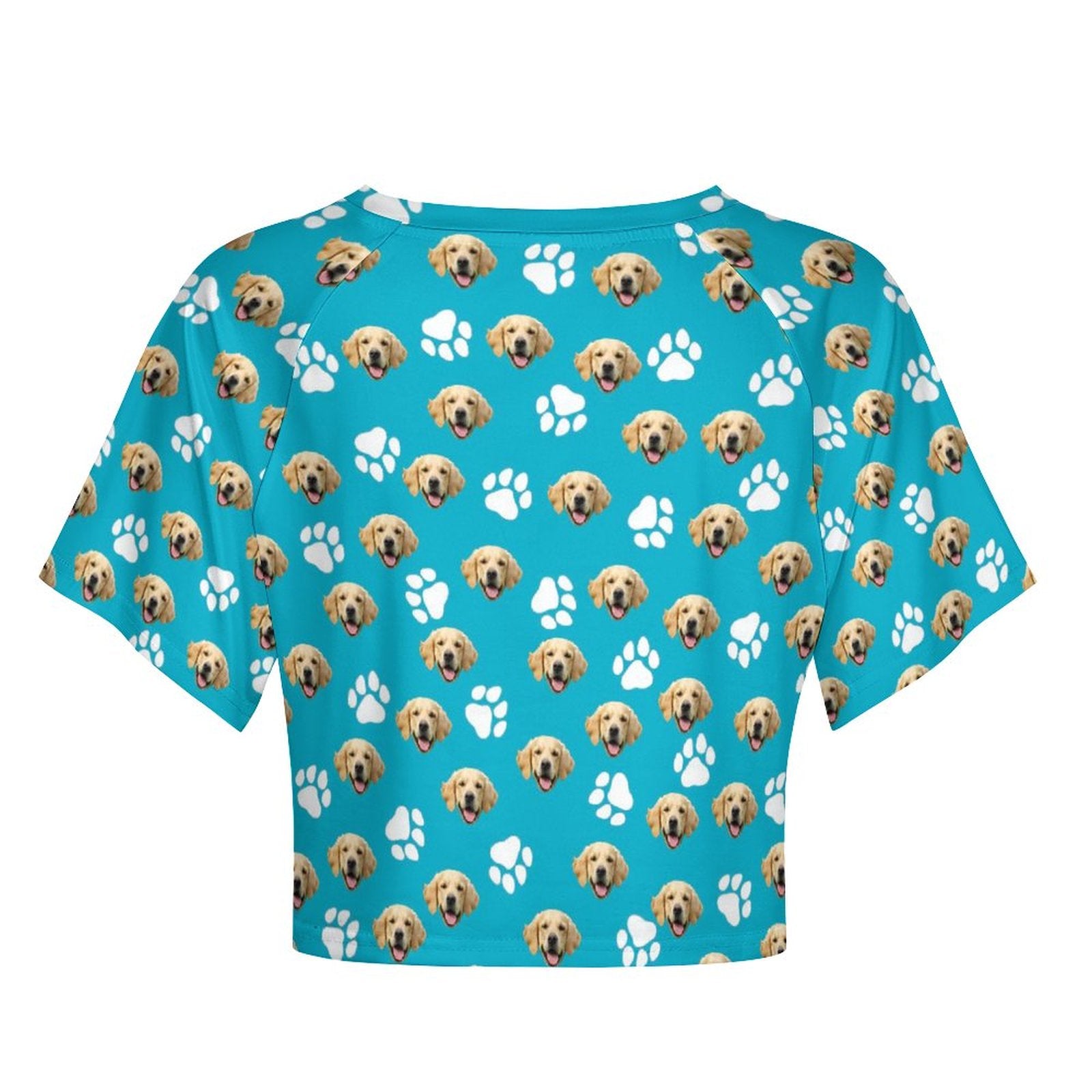 WEPRINTMEShirtCustom Pet Face Women's Short Sleeved Navel Exposed Shirt