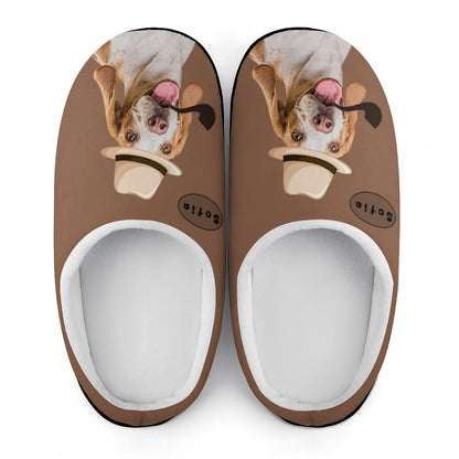 WEPRINTMESlippersCustom Pet Face and Name Detection dogg Cotton Slippers