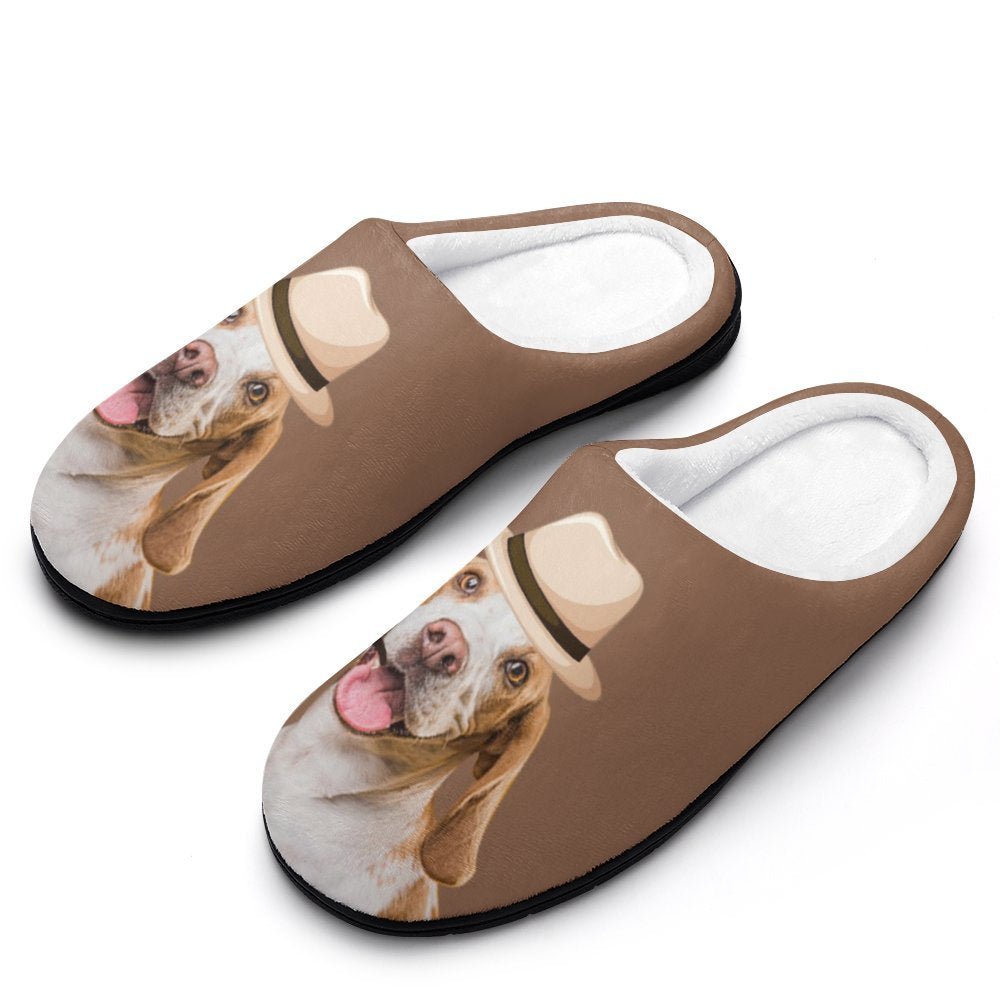 WEPRINTMESlippersCustom Pet Face and Name Detection dogg Cotton Slippers