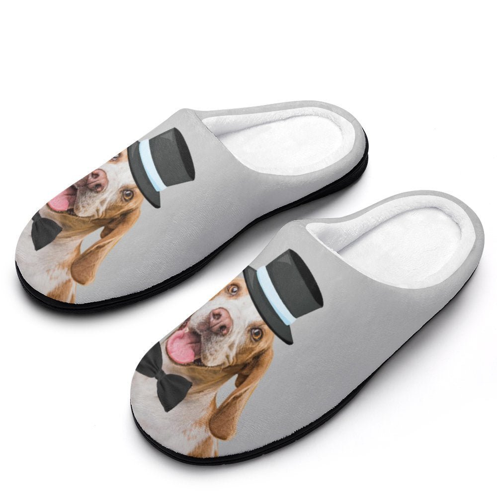 WEPRINTMESlippersCustom Pet Face and Name Gentledog Cotton Slippers
