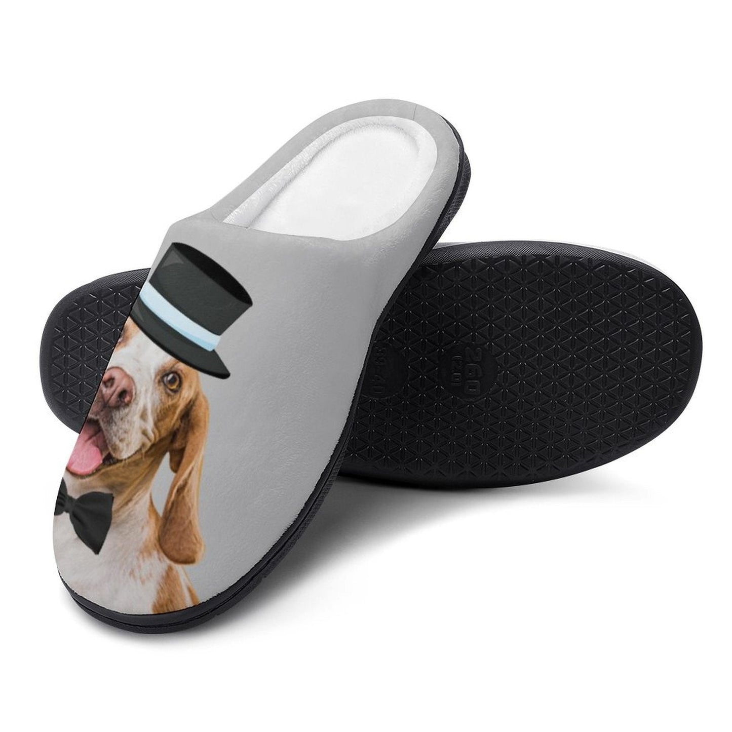 WEPRINTMESlippersCustom Pet Face and Name Gentledog Cotton Slippers