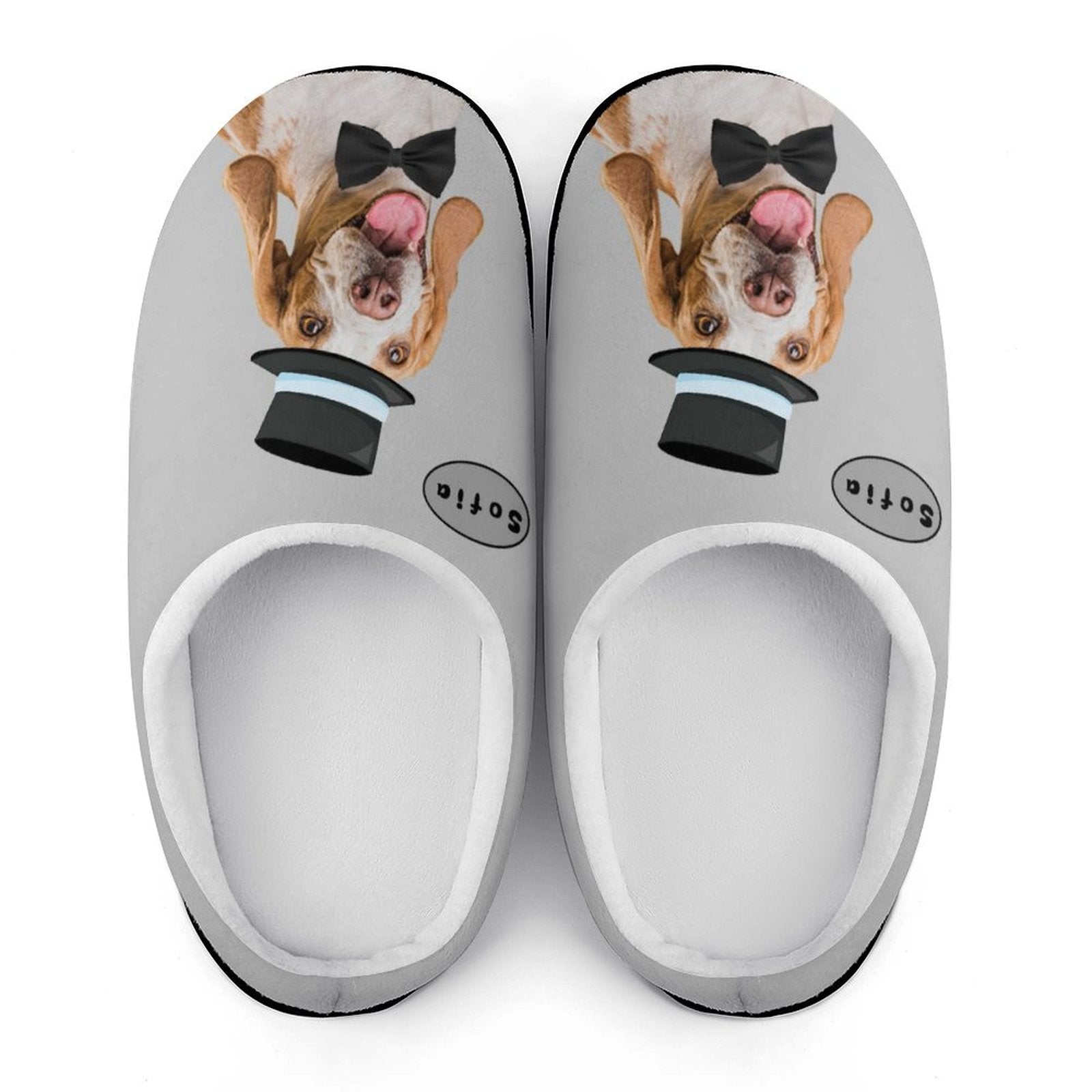 WEPRINTMESlippersCustom Pet Face and Name Gentledog Cotton Slippers