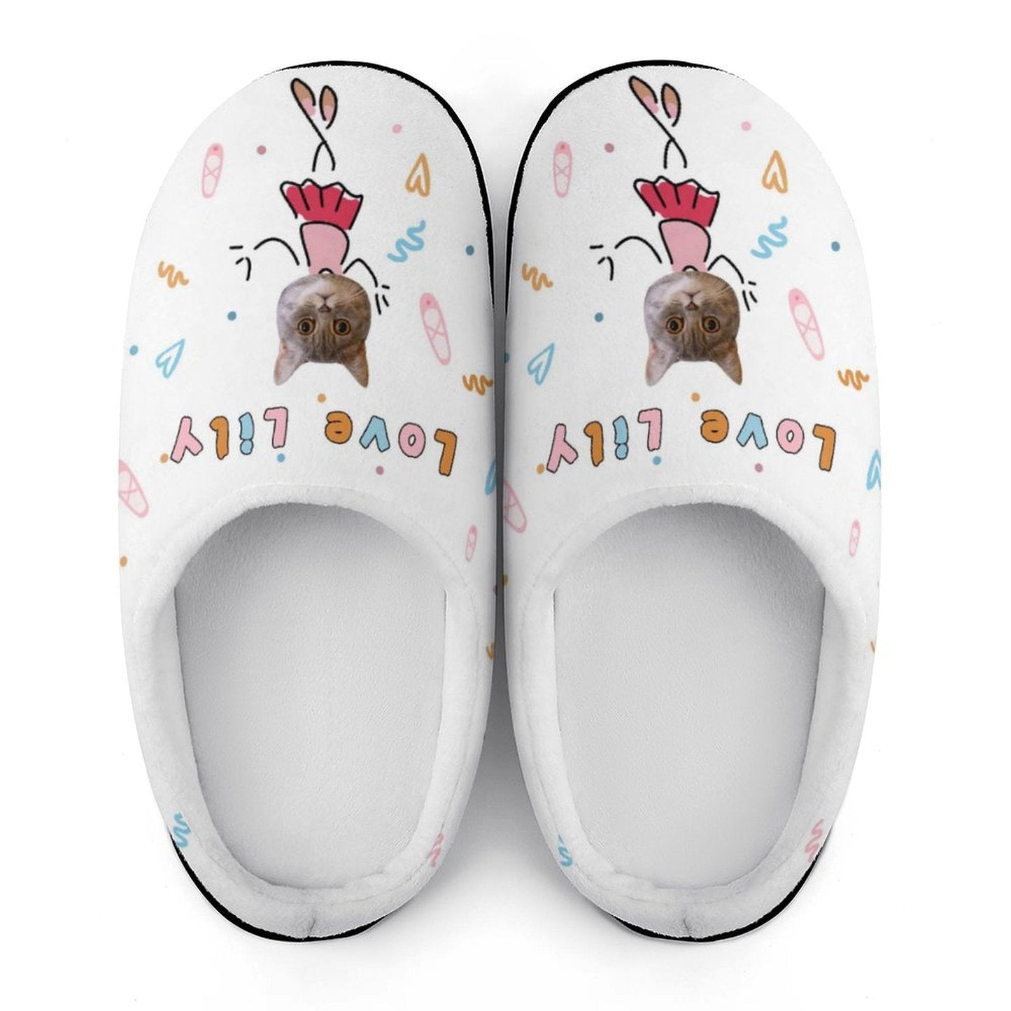 WEPRINTMESlippersCustom Pet Face Cute Pet Cartoon Cotton Slippers