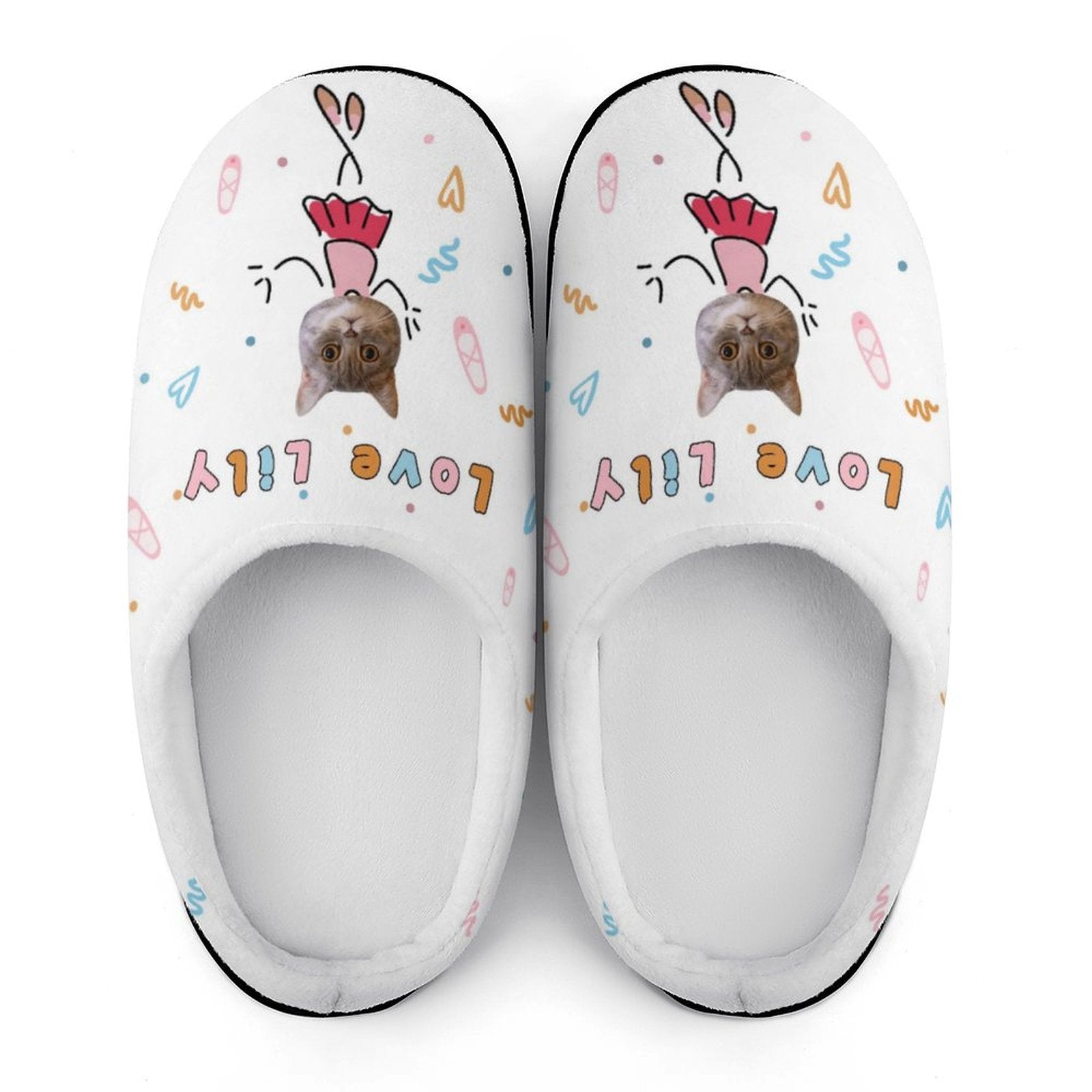 WEPRINTMESlippersCustom Pet Face Cute Pet Cartoon Cotton Slippers