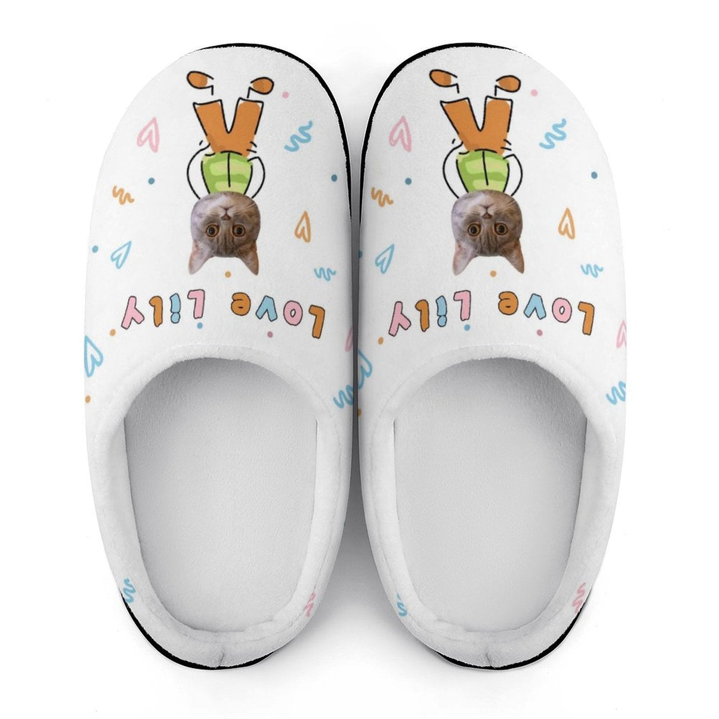 WEPRINTMESlippersCustom Pet Face Cute Pet Cartoon Cotton Slippers