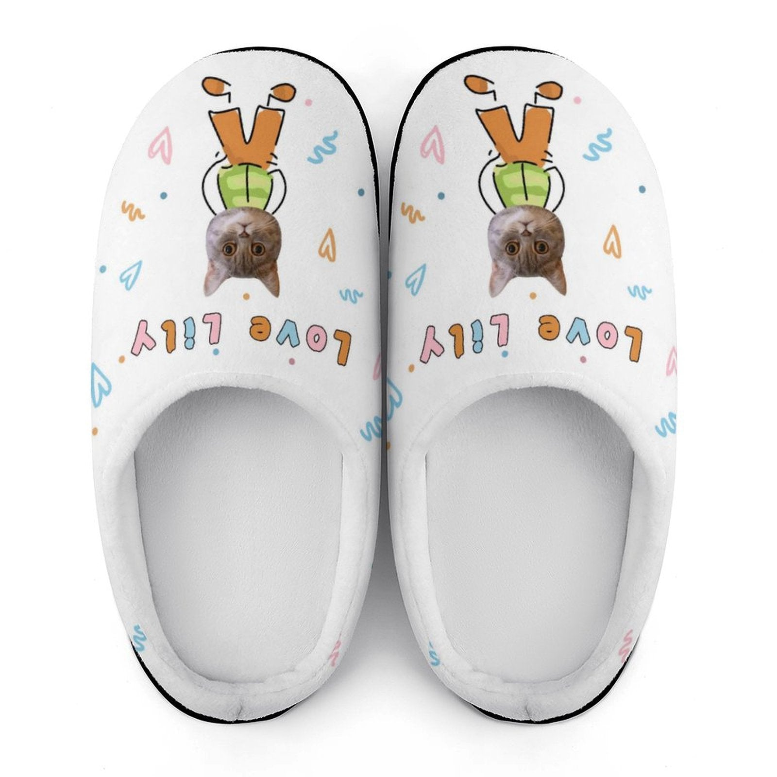 WEPRINTMESlippersCustom Pet Face Cute Pet Cartoon Cotton Slippers