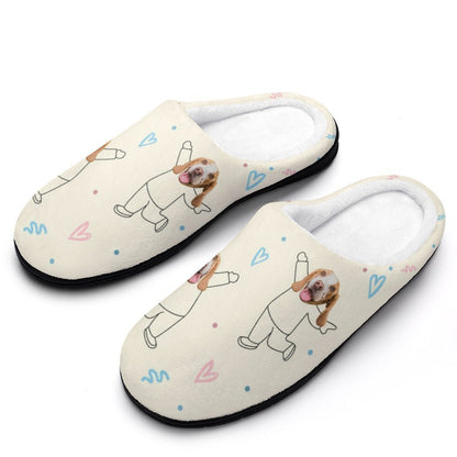 WEPRINTMESlippersCustom Pet Face Cute Pet Cartoon Cotton Slippers