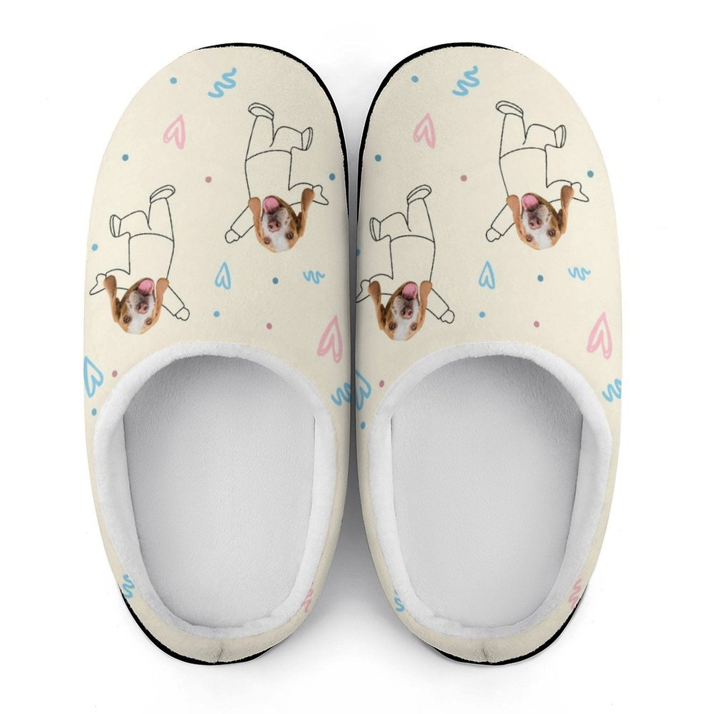 WEPRINTMESlippersCustom Pet Face Cute Pet Cartoon Cotton Slippers