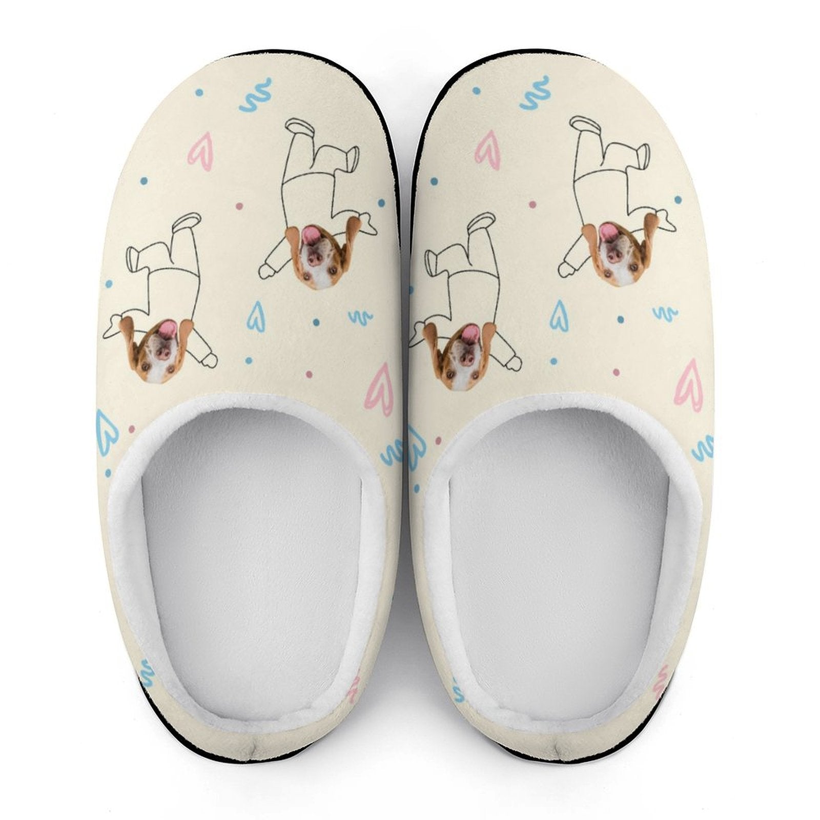 WEPRINTMESlippersCustom Pet Face Cute Pet Cartoon Cotton Slippers