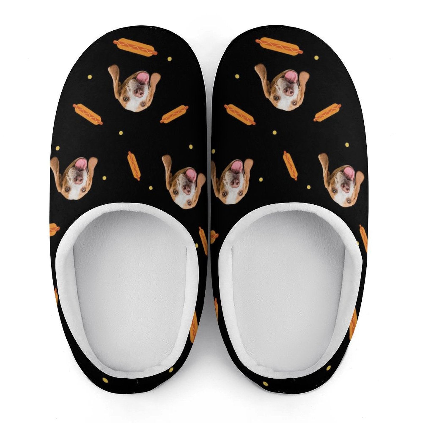 WEPRINTMESlippersCustom Pet Face Hot Dog Cotton Slippers