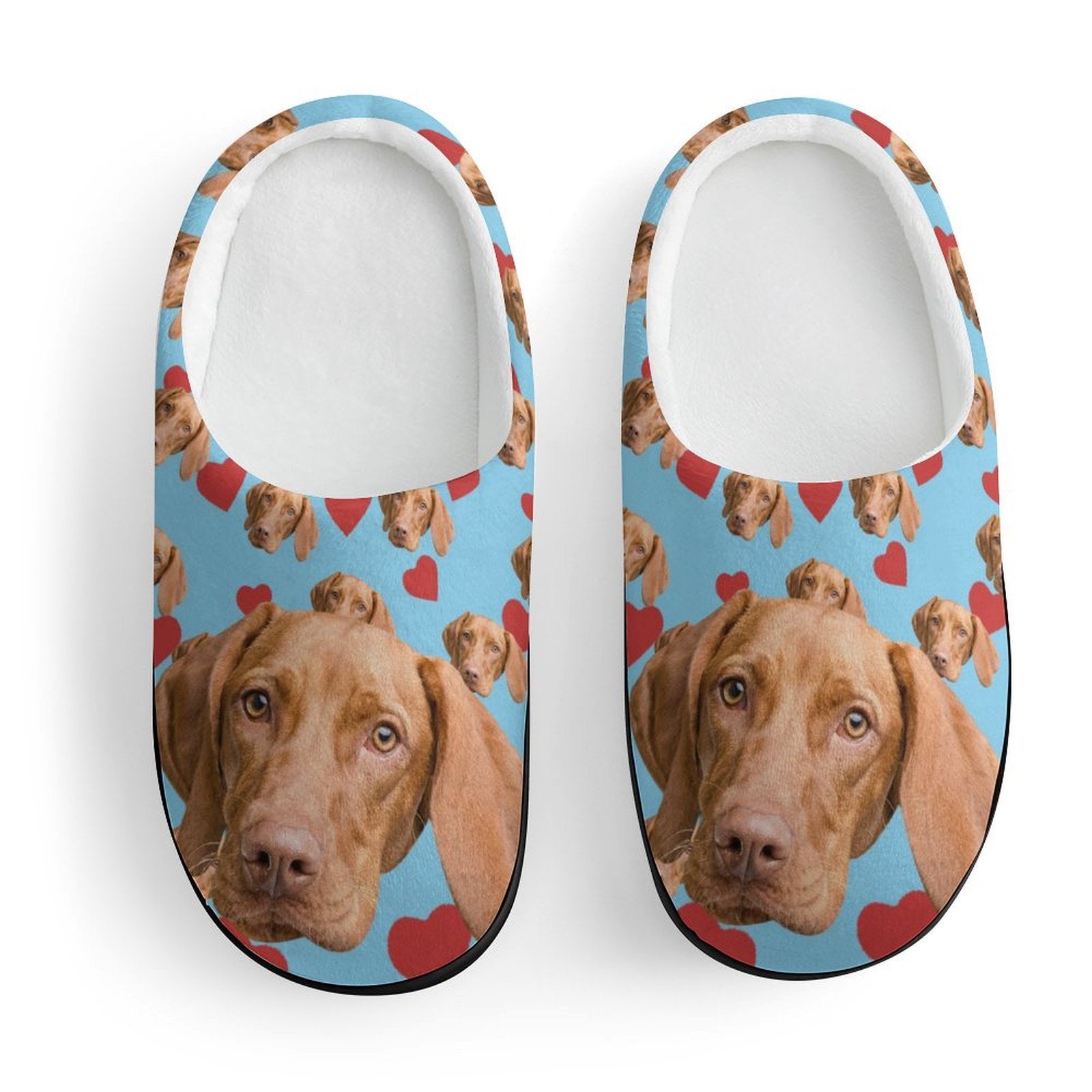 WEPRINTMESlippersCustom Pet Face Love Heart Kids Cotton Slippers