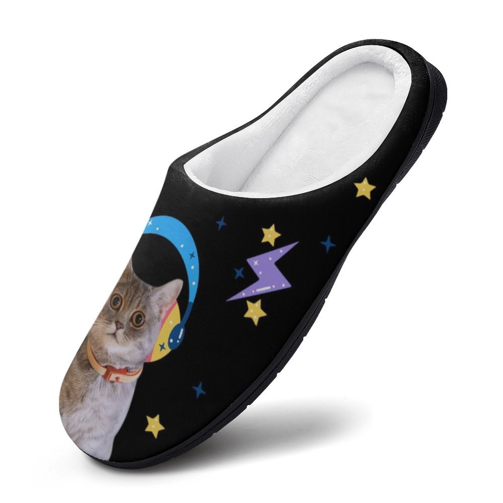 WEPRINTMESlippersCustom Pet Face Space Rock Cotton Slippers