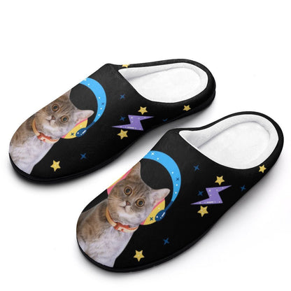 WEPRINTMESlippersCustom Pet Face Space Rock Cotton Slippers