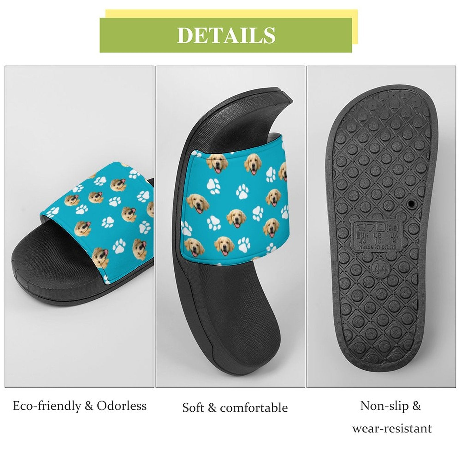 WEPRINTMESlippersCustom Pet Face Unisex Slippers