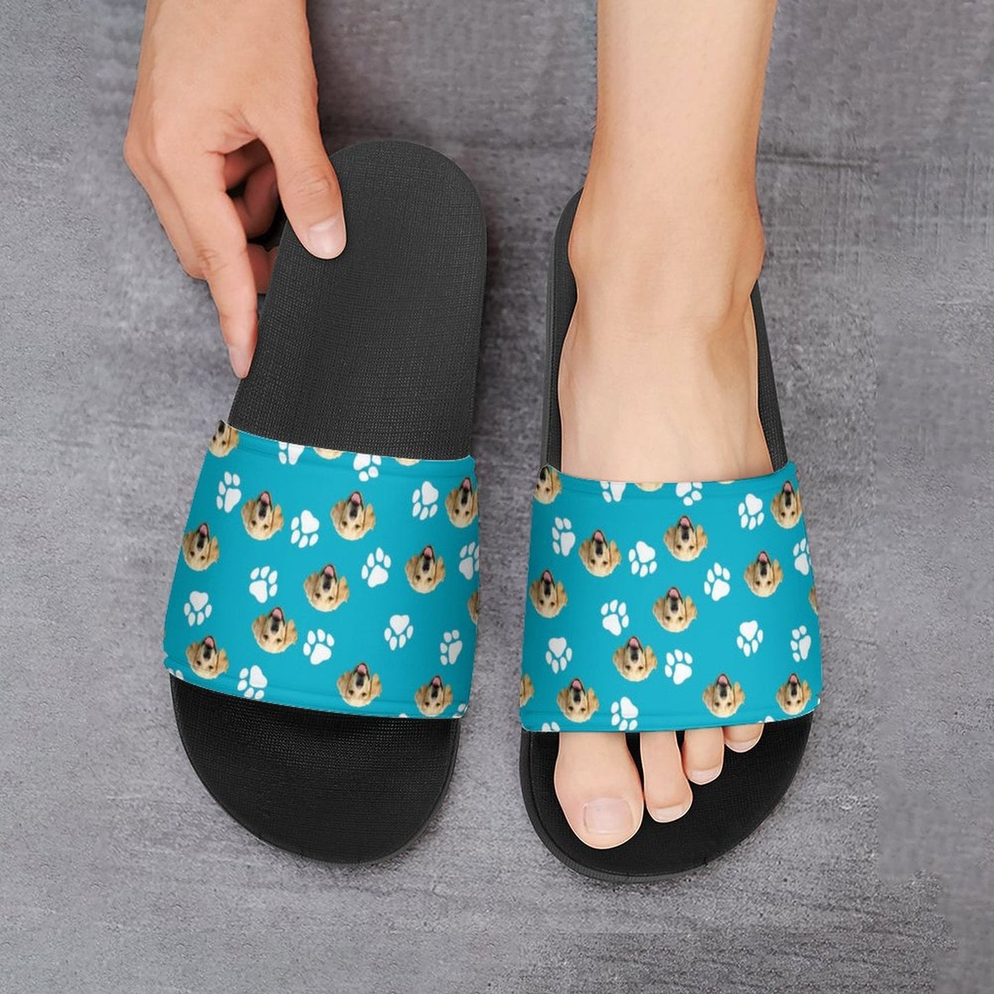 WEPRINTMESlippersCustom Pet Face Unisex Slippers