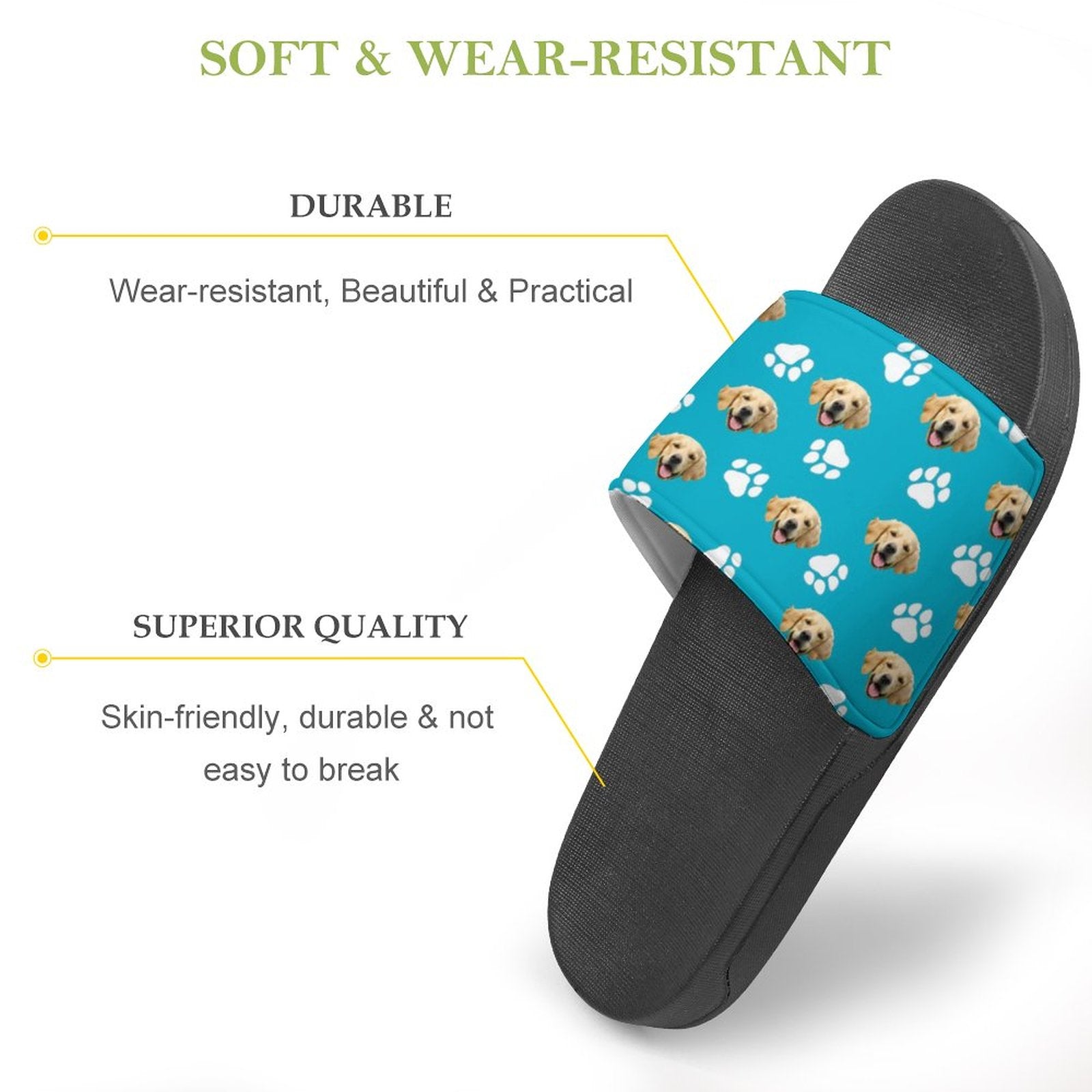 WEPRINTMESlippersCustom Pet Face Unisex Slippers