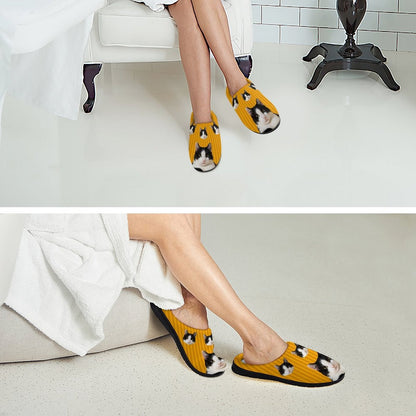 WEPRINTMESlippersCustom Pet Stripe Cotton Slippers