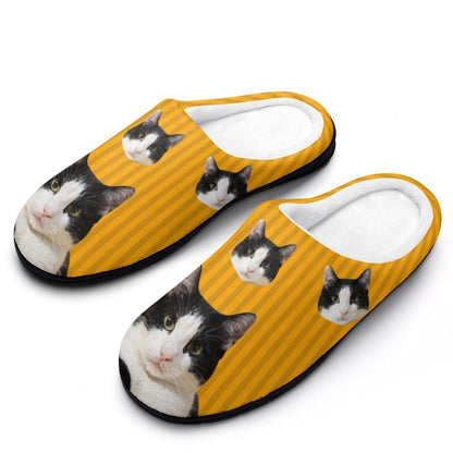 WEPRINTMESlippersCustom Pet Stripe Cotton Slippers