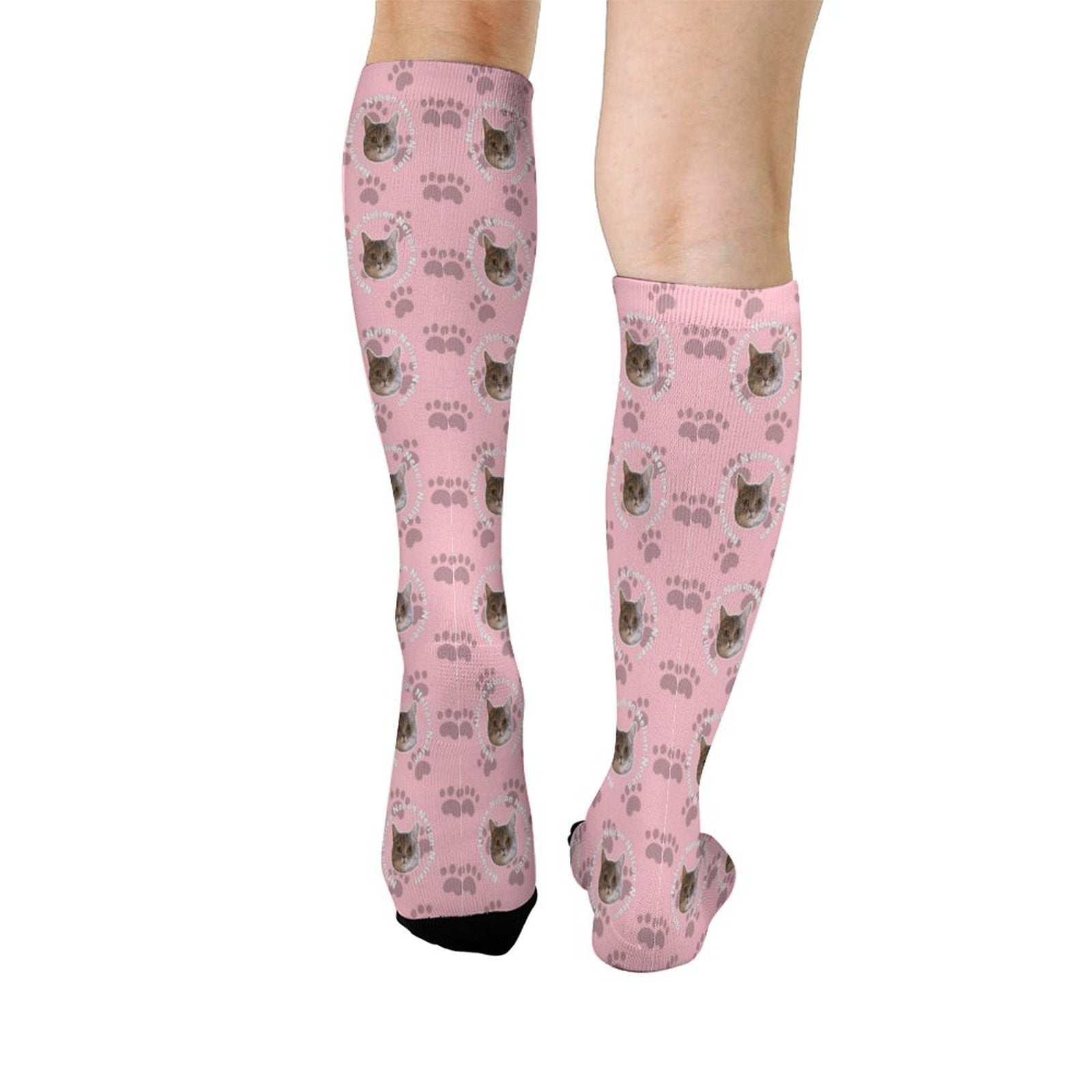 WEPRINTMESocksCustom Pet Face and Circle Name Socks
