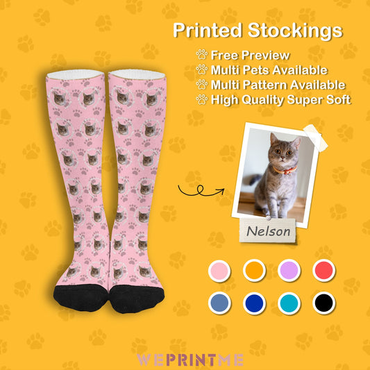 WEPRINTMESocksCustom Pet Face and Circle Name Socks