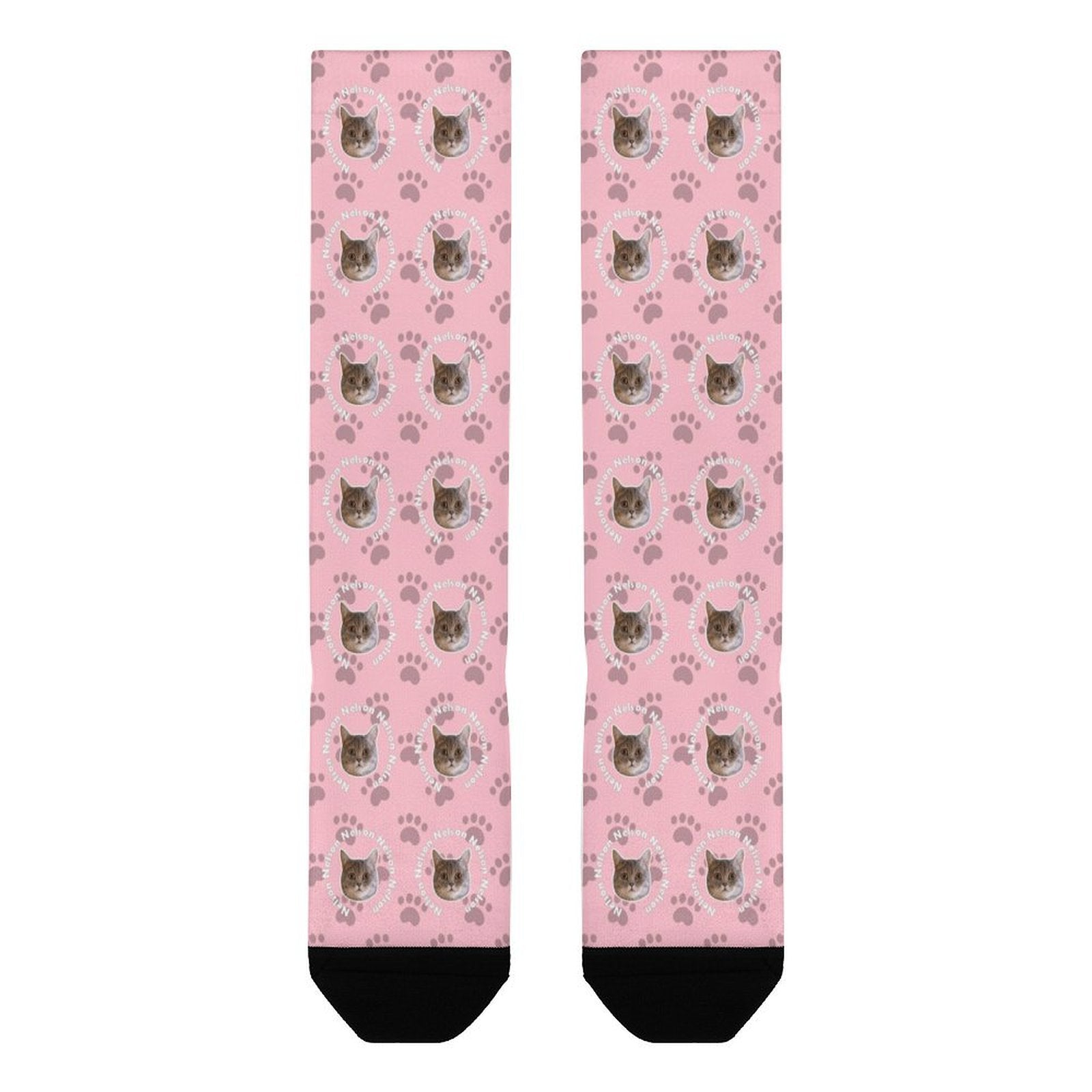 WEPRINTMESocksCustom Pet Face and Circle Name Socks