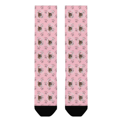 WEPRINTMESocksCustom Pet Face and Circle Name Socks