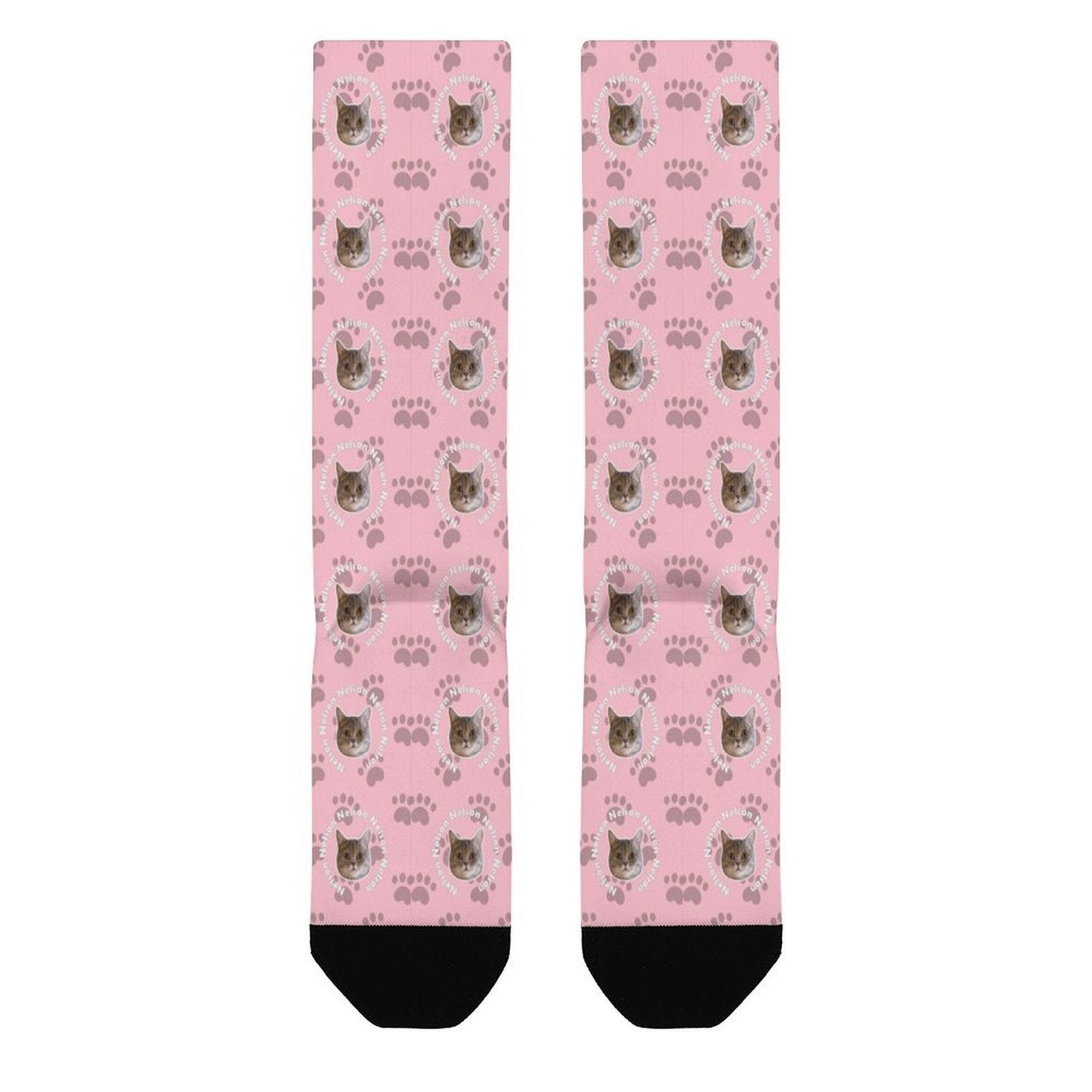 WEPRINTMESocksCustom Pet Face and Circle Name Socks