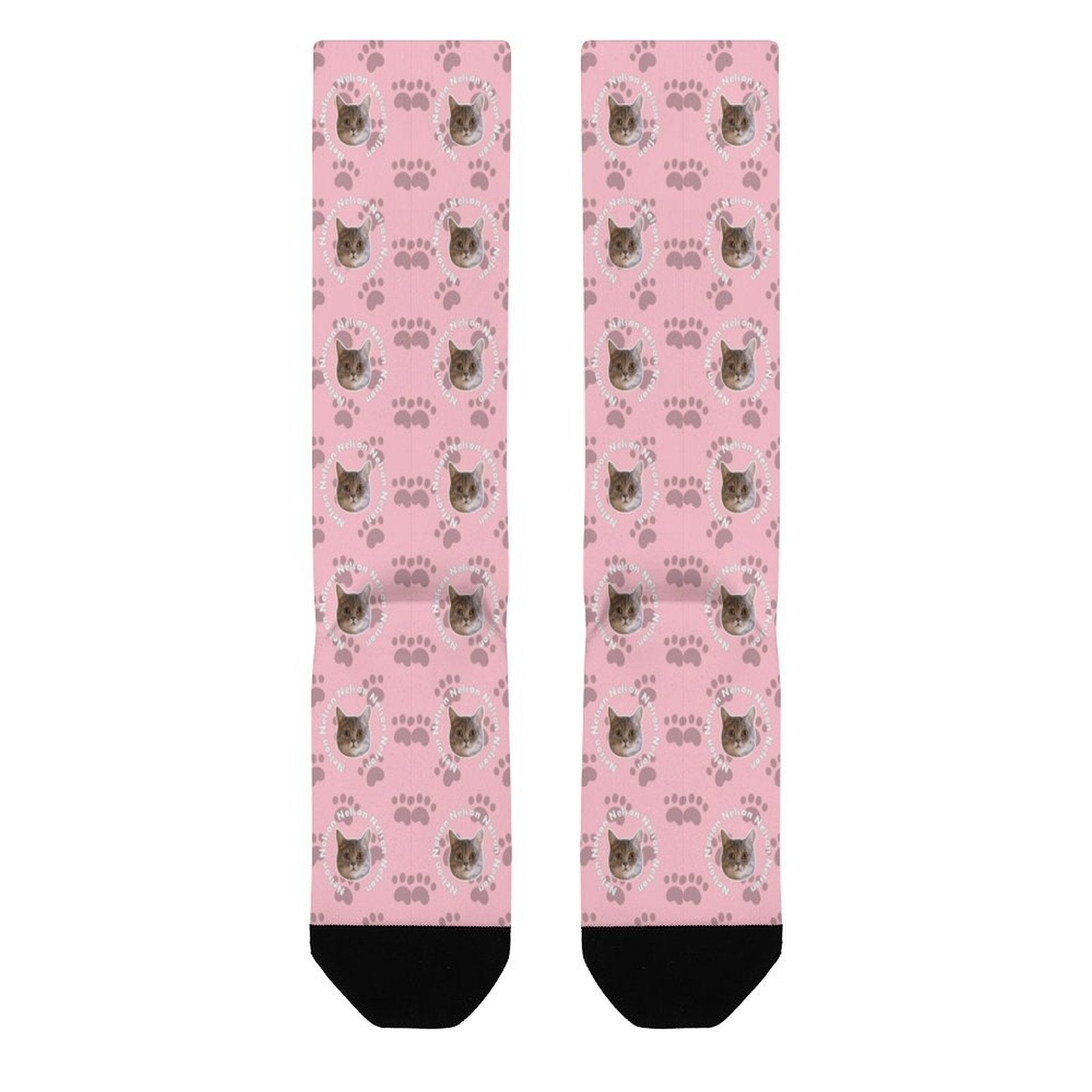 WEPRINTMESocksCustom Pet Face and Circle Name Socks