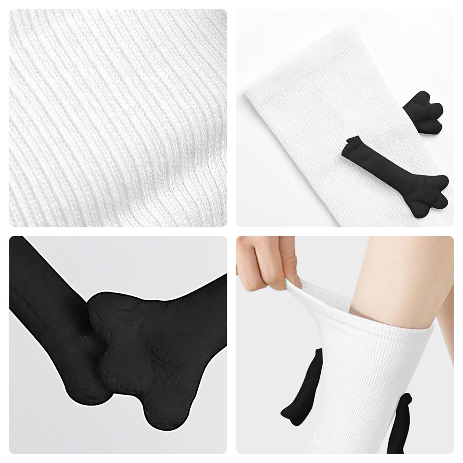 WEPRINTMESocksCustom Pet Face and Name Holding Hands Socks