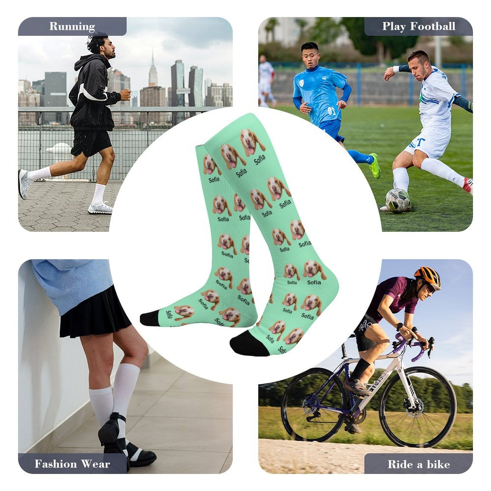WEPRINTMESocksCustom Pet Face and Name Socks