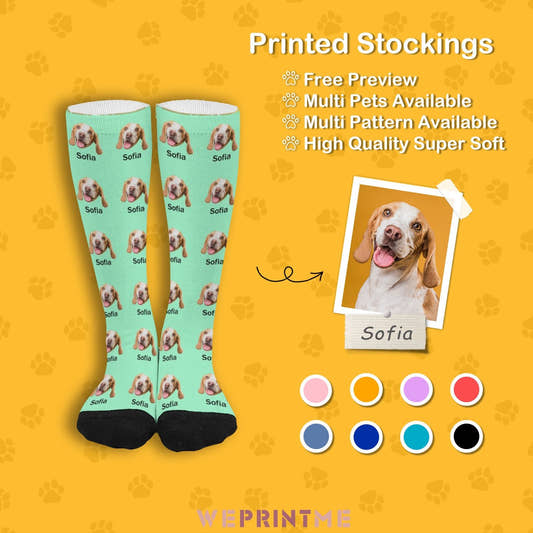 WePrintMeSocksCustom Pet Face and Name Socks