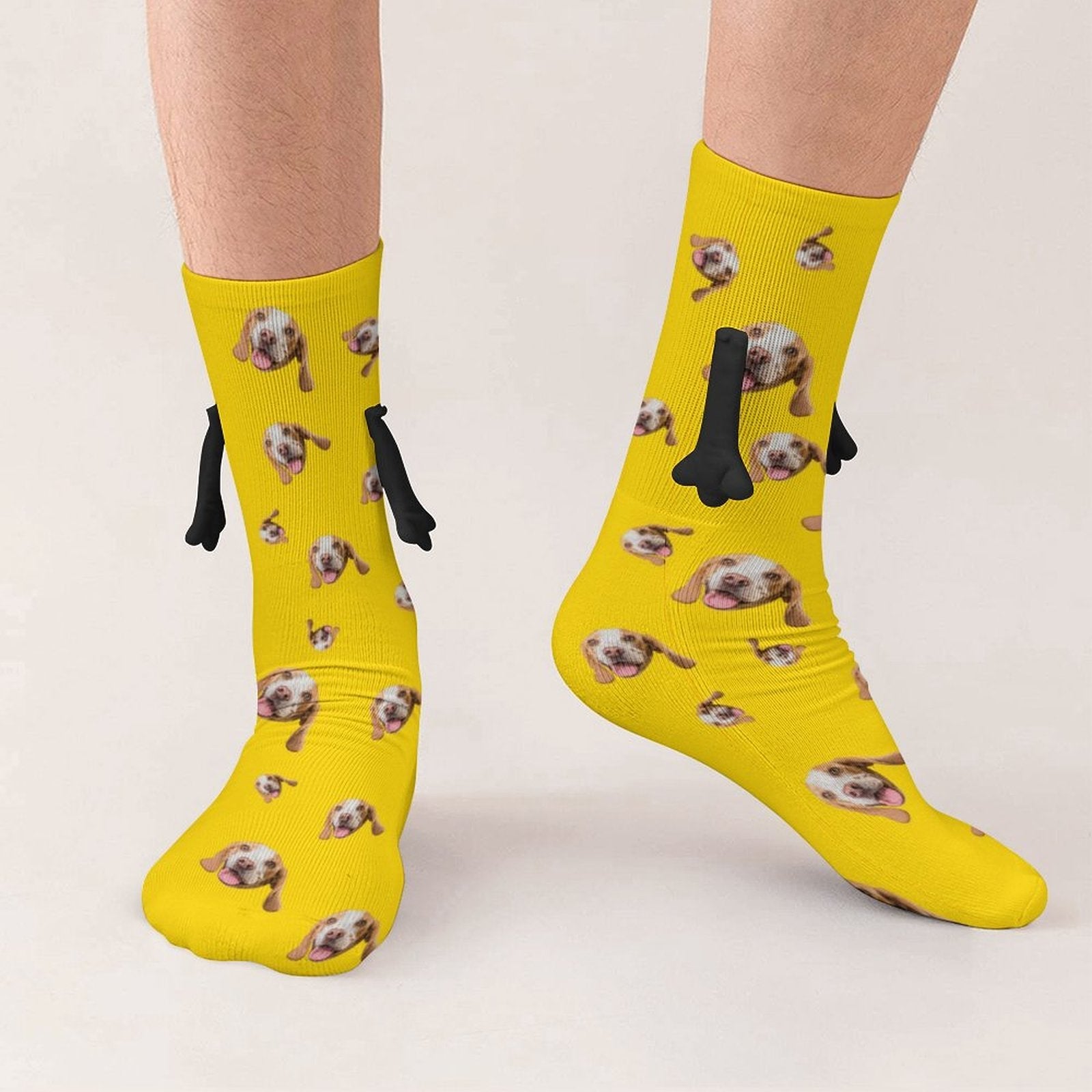WEPRINTMESocksCustom Pet Face Pet Everywhere Holding Hands Socks