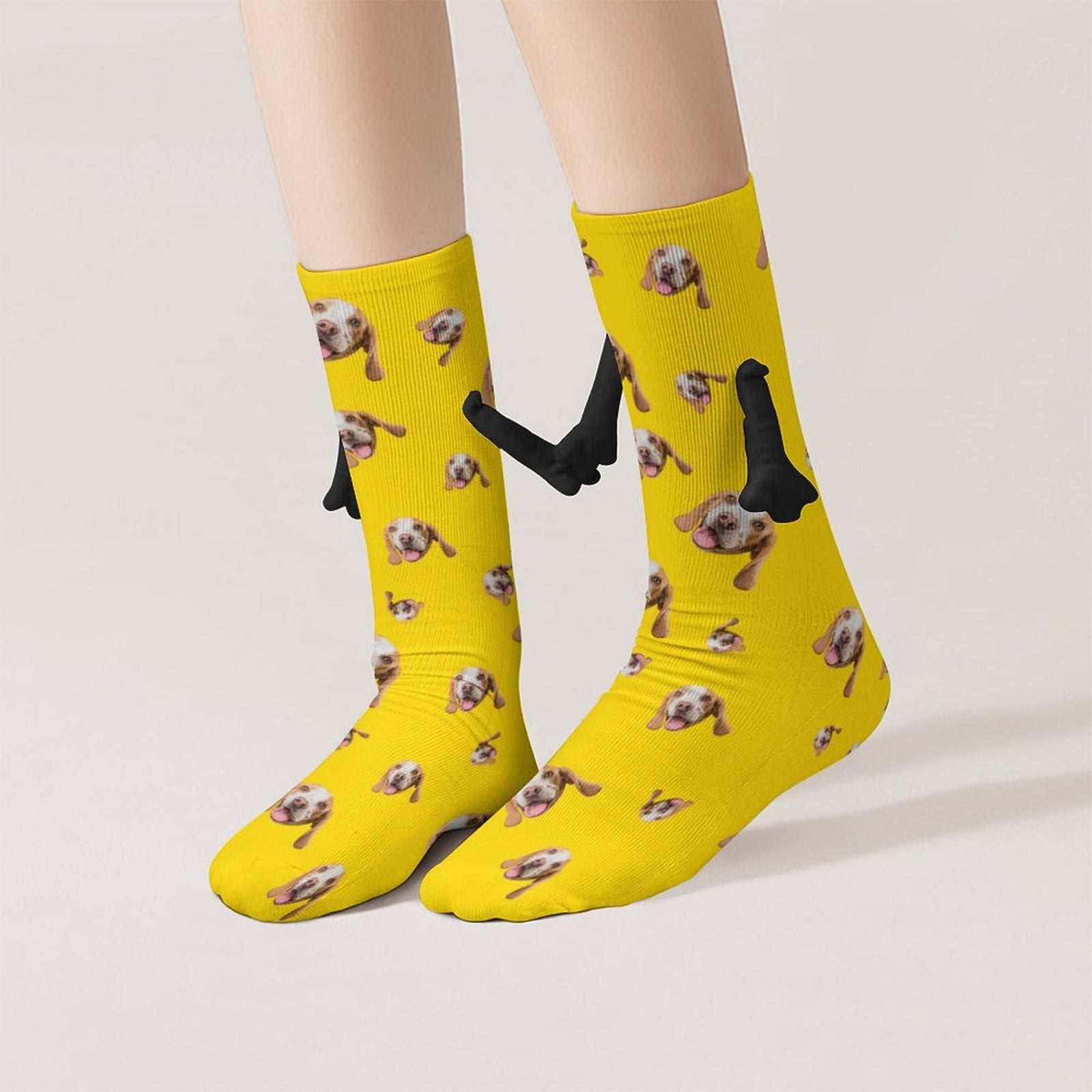 WEPRINTMESocksCustom Pet Face Pet Everywhere Holding Hands Socks