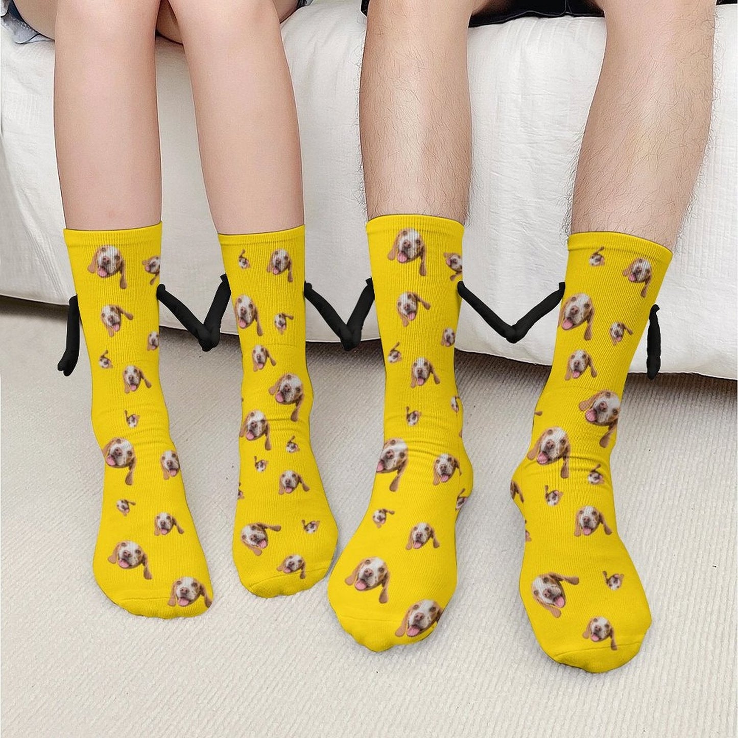 WEPRINTMESocksCustom Pet Face Pet Everywhere Holding Hands Socks