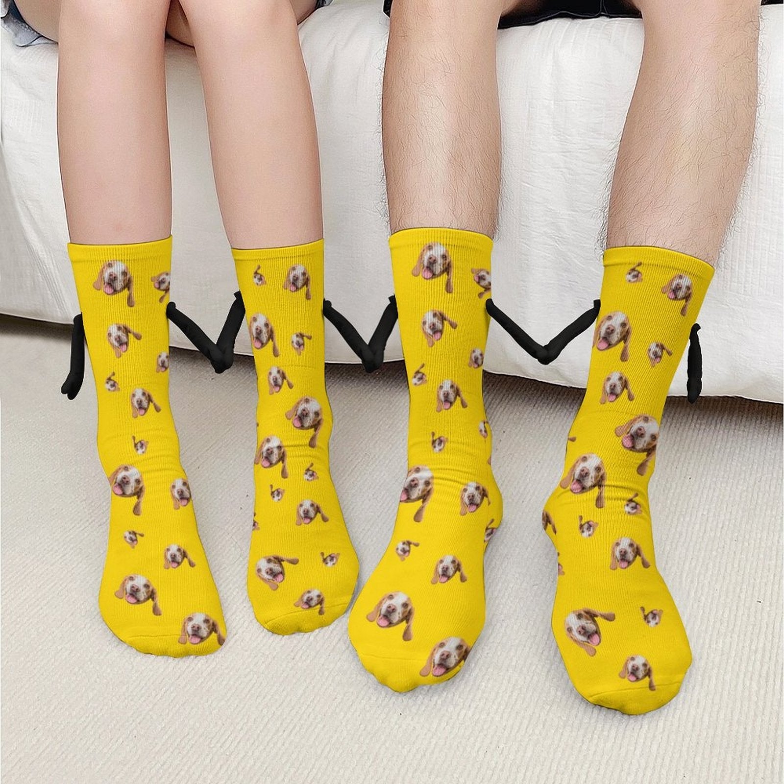 WEPRINTMESocksCustom Pet Face Pet Everywhere Holding Hands Socks