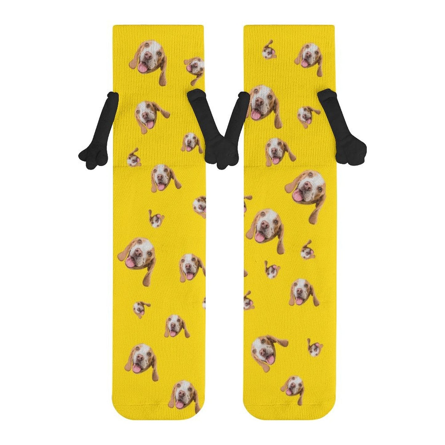 WEPRINTMESocksCustom Pet Face Pet Everywhere Holding Hands Socks