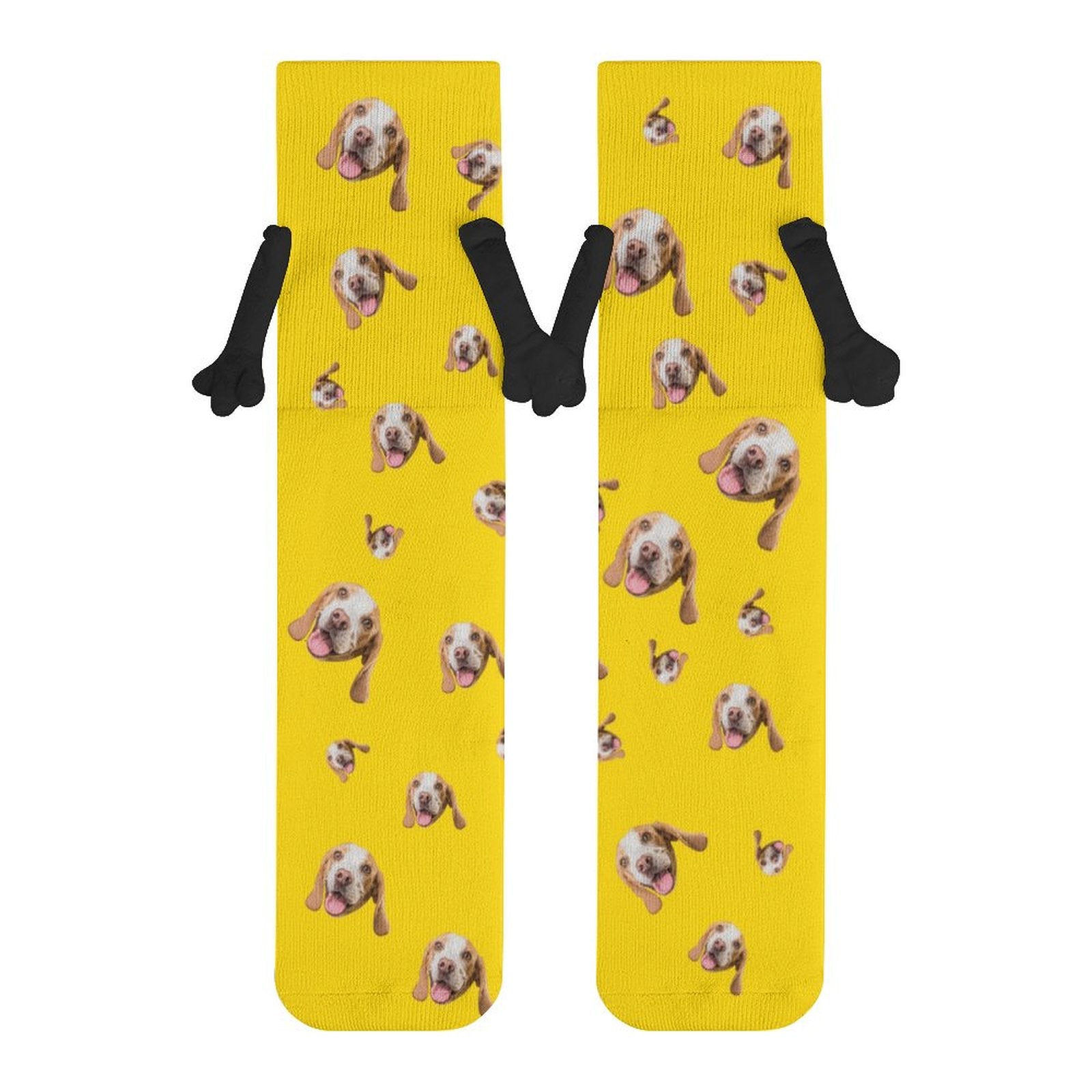 WEPRINTMESocksCustom Pet Face Pet Everywhere Holding Hands Socks