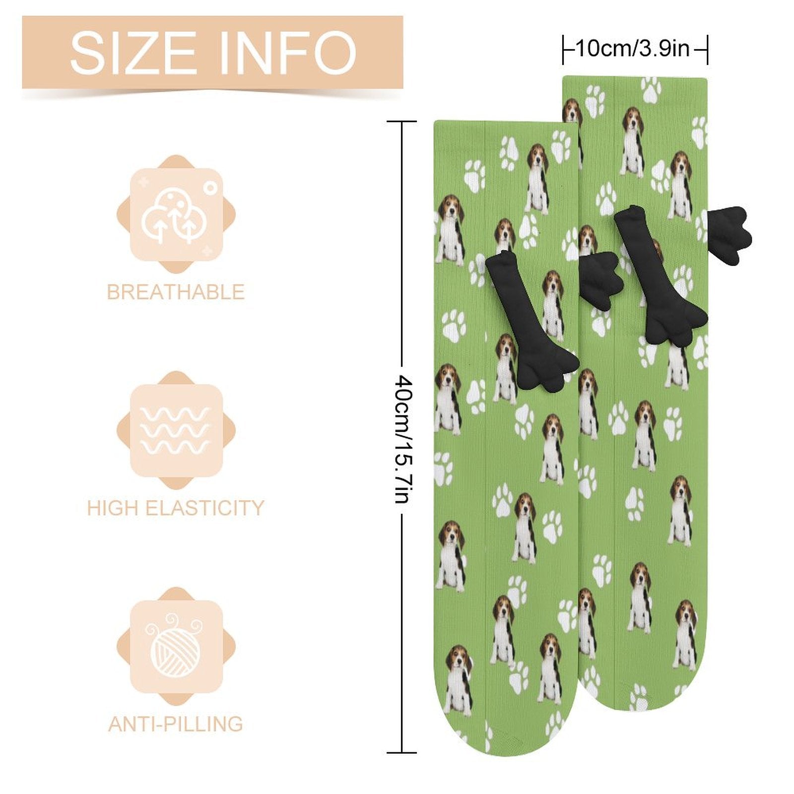 WEPRINTMESocksCustom Pet Face Pet Paws Holding Hands Socks