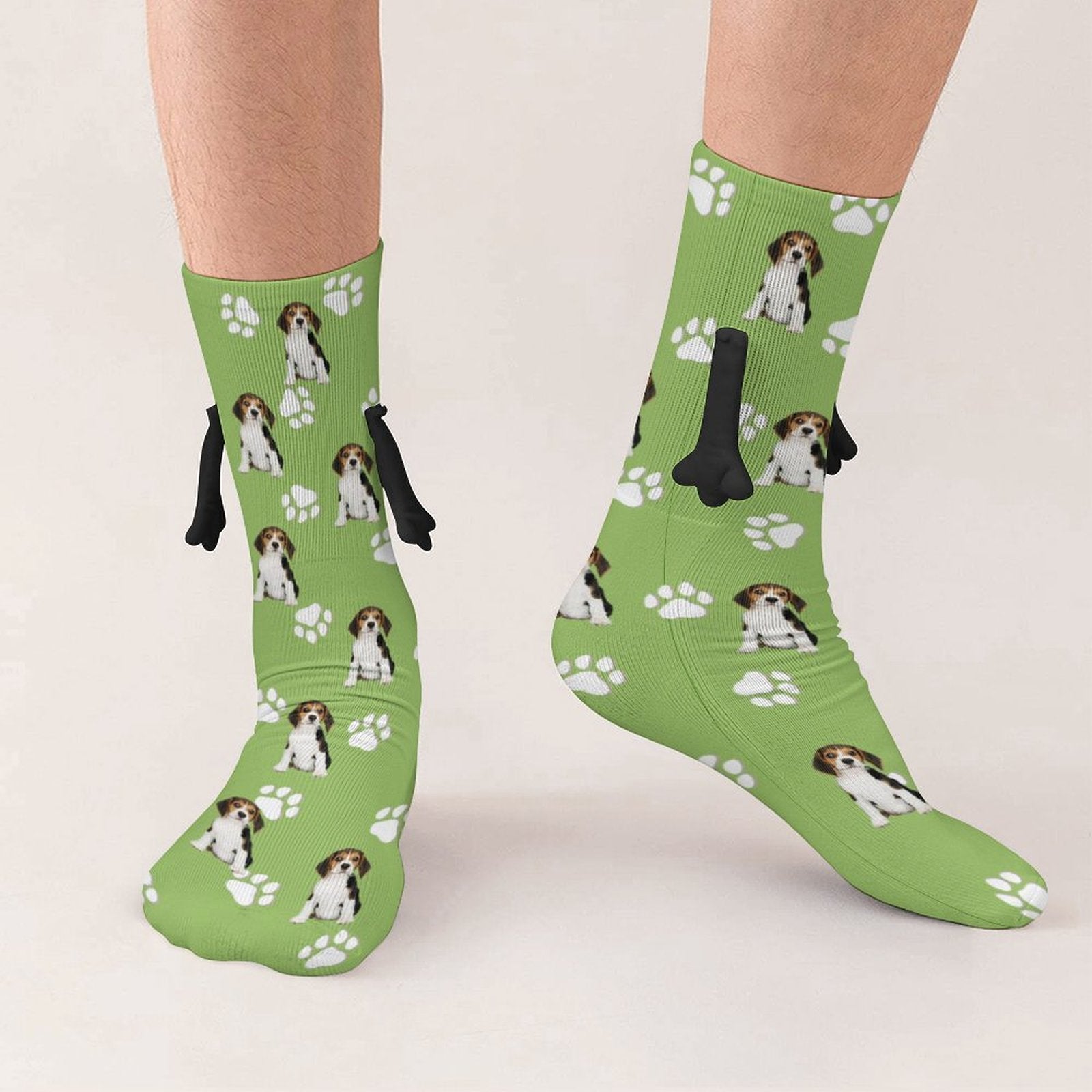 WEPRINTMESocksCustom Pet Face Pet Paws Holding Hands Socks