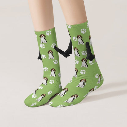 WEPRINTMESocksCustom Pet Face Pet Paws Holding Hands Socks
