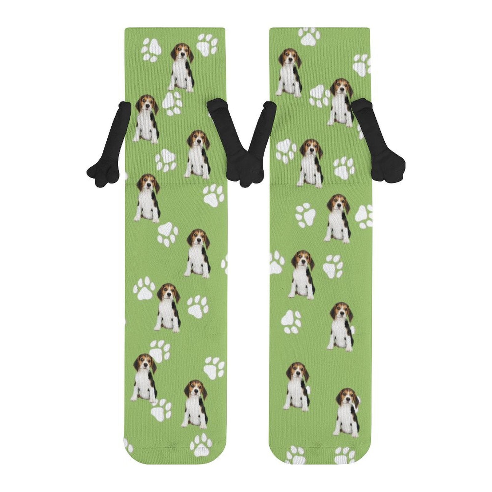 WEPRINTMESocksCustom Pet Face Pet Paws Holding Hands Socks