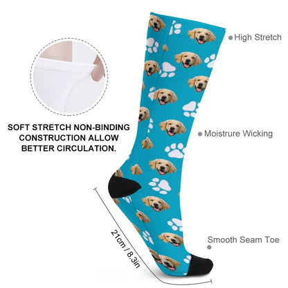 WEPRINTMESocksCustom Pet Face Pet Paws Socks