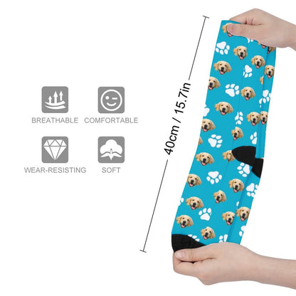 WEPRINTMESocksCustom Pet Face Pet Paws Socks