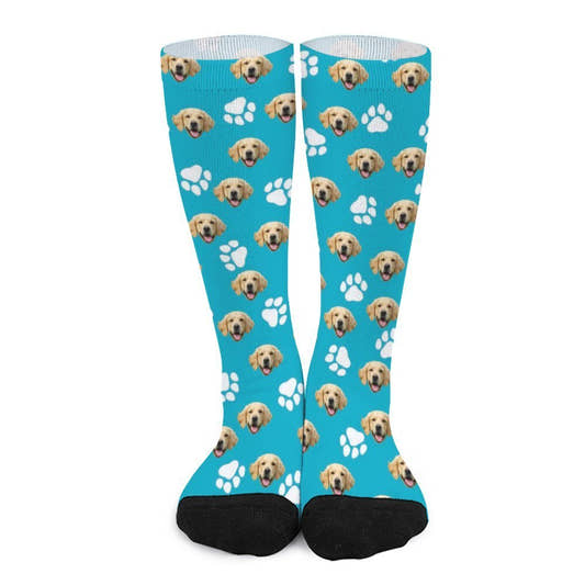 WePrintMeSocksCustom Pet Face Pet Paws Socks