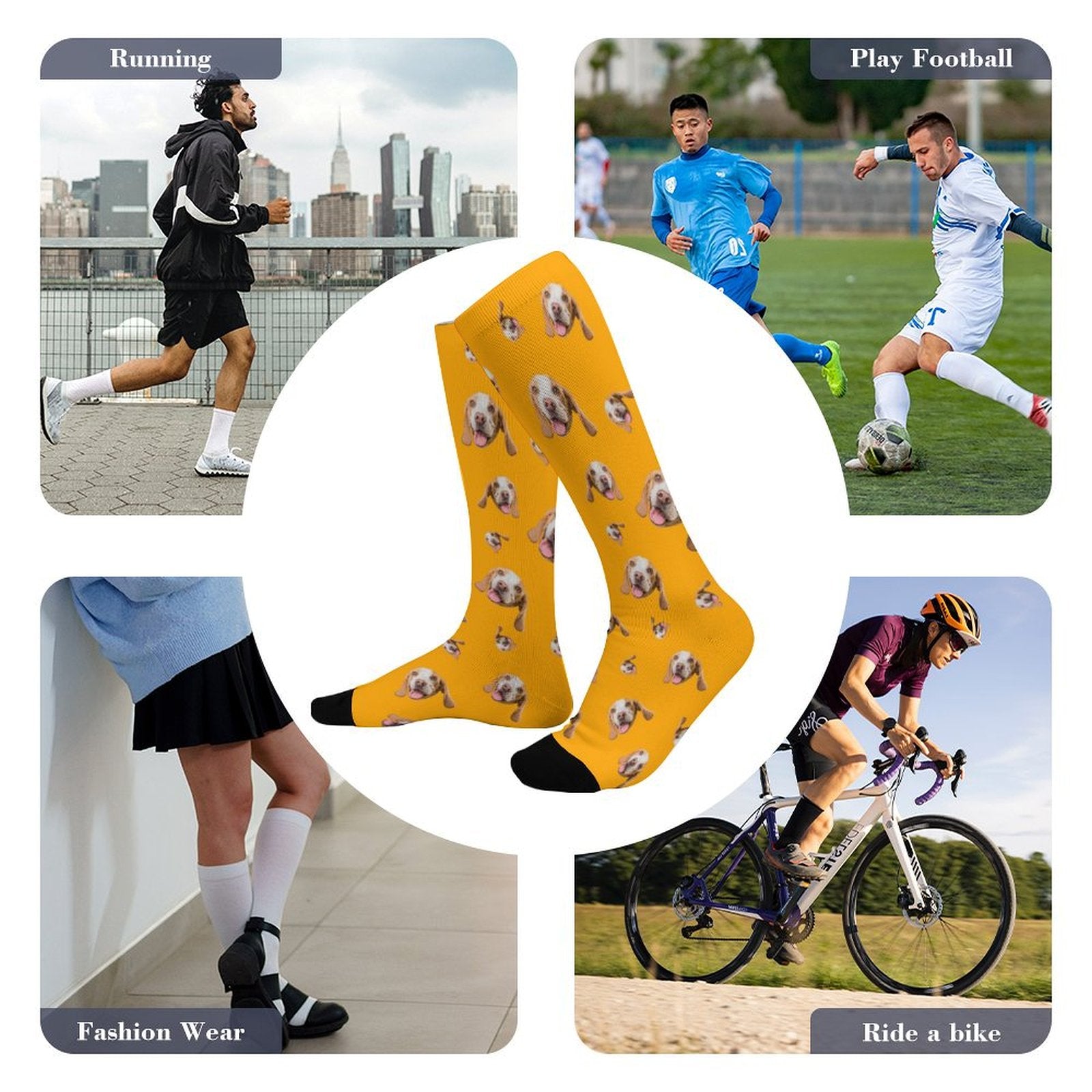 WEPRINTMESocksCustom Pet Face Pets Everywhere Socks