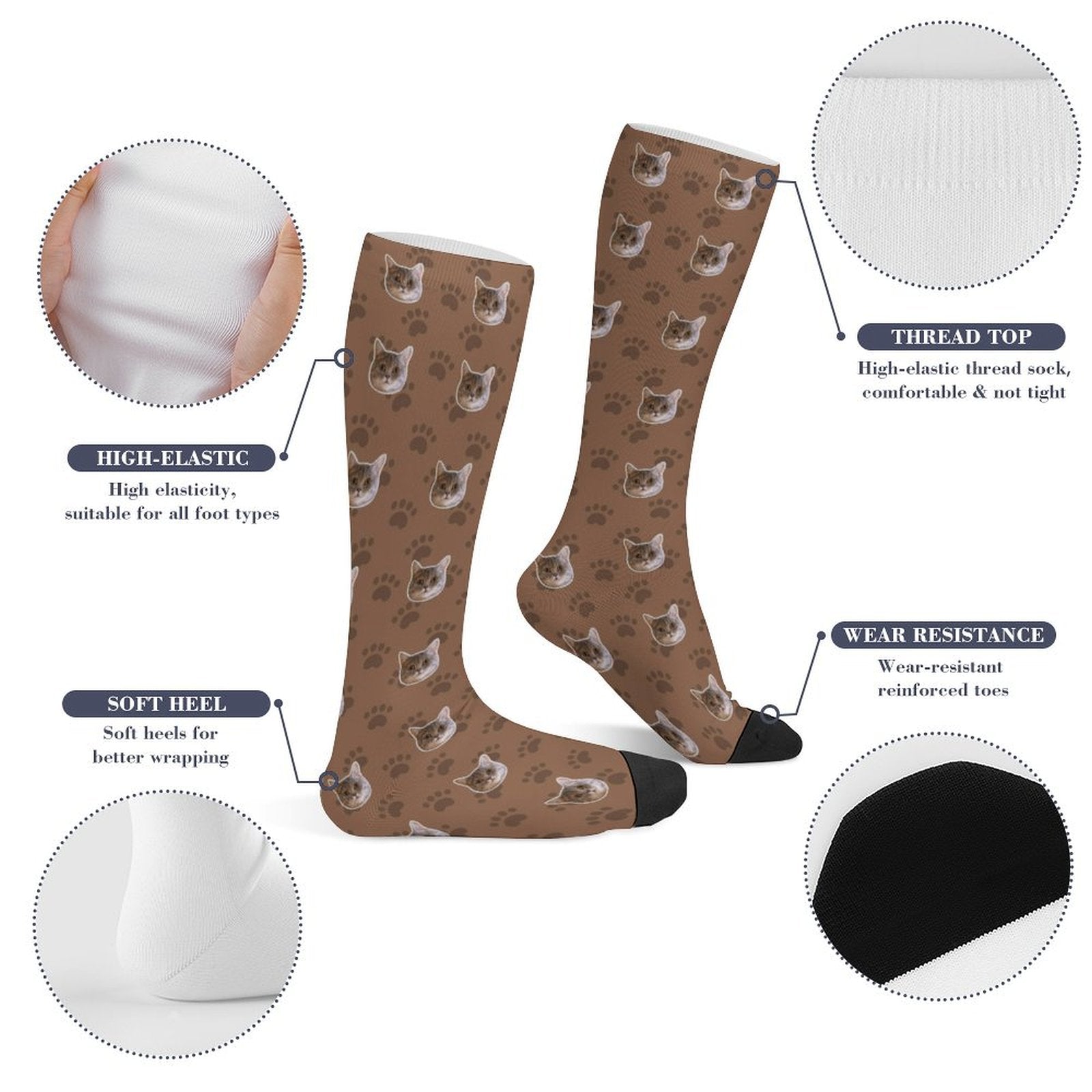 WEPRINTMESocksCustom Pet Face Socks