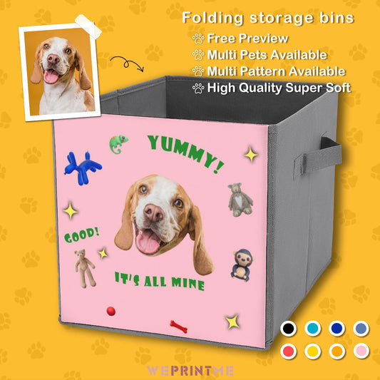 WEPRINTMEStorage BinsCustom Pet Face Toys Storage Bins