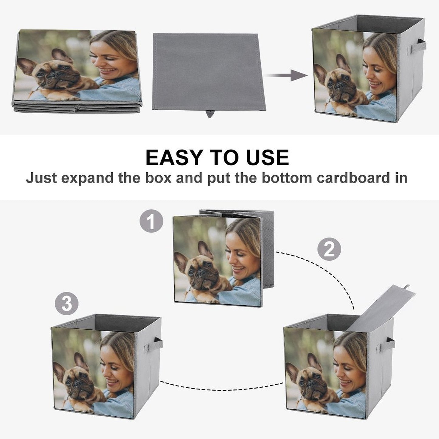 WEPRINTMEStorage BinsCustom Photo Folding Storage Bins