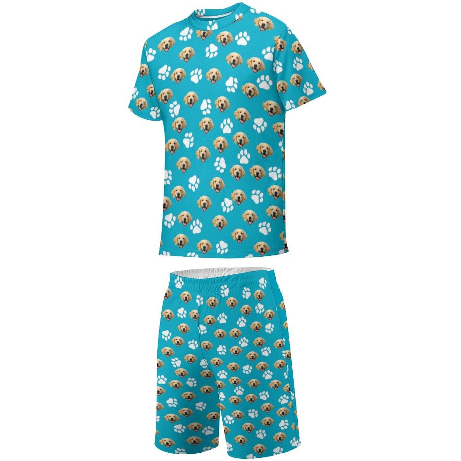 WEPRINTMET-ShirtCustom Pet Face Youth T-Shirt Set
