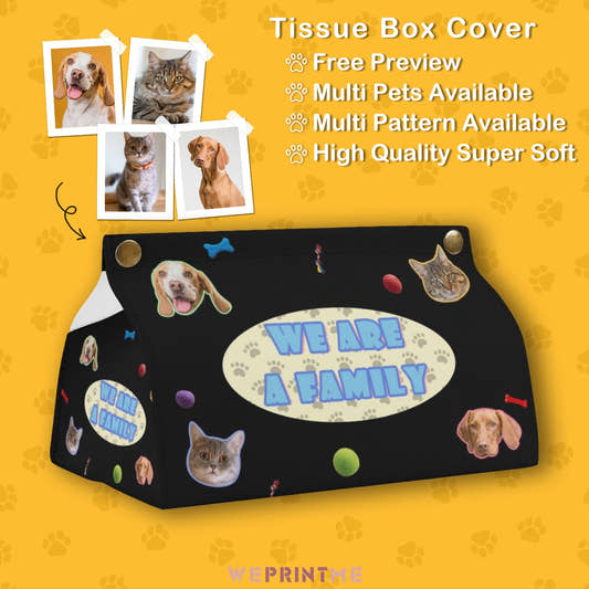 WePrintMeTissue BoxCustom Pet Face A Family Tissue Box